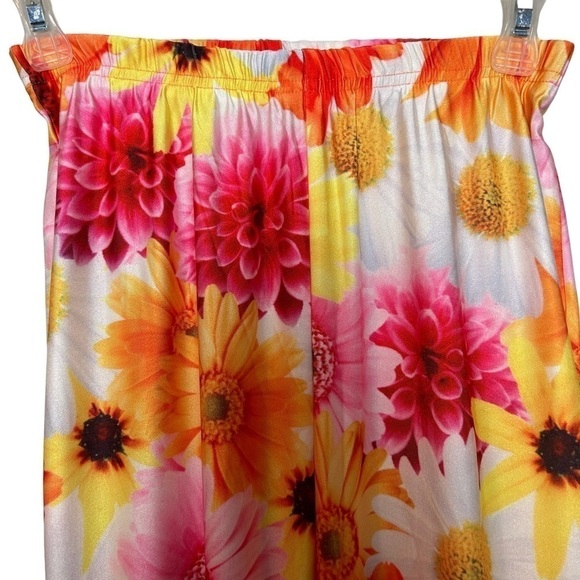 70’s Inspired Retro Bright Floral Bell Bottom Pants - Picture 8 of 10